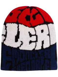 Moncler Grenoble logo knit beanie hat