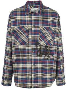 Off-White oversized checked print shirt