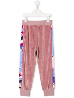 Emilio Pucci Junior бархатные спортивные брюки