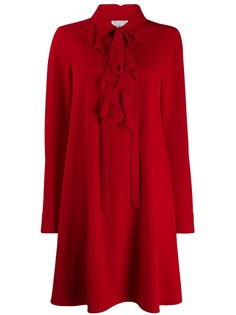 be blumarine ruffle neck dress