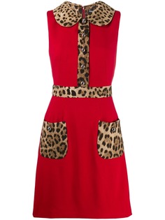 Dolce & Gabbana расклешенное платье с леопардовым принтом