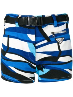 Prada шорты с камуфляжным принтом