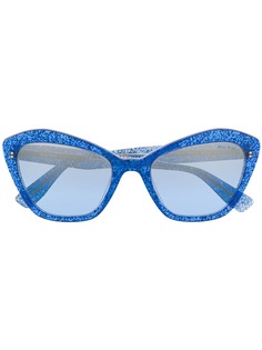 Miu Miu Eyewear солнцезащитные очки в оправе кошачий глаз с блестками