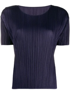 Pleats Please By Issey Miyake плиссированная блузка с короткими рукавами