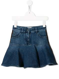 Fendi Kids джинсовая расклешенная юбка