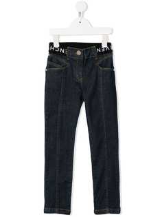 Givenchy Kids джинсы с логотипом на поясе
