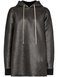Rick Owens DRKSHDW худи оверсайз из искусственной кожи