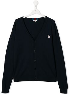 Paul Smith Junior кардиган с нашивкой