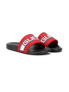Gucci Kids шлепанцы с логотипом