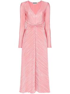 Rotate pleated midi dress