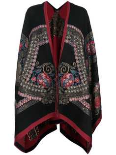Etro жаккардовый кейп с цветочным узором