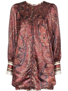 byTiMo атласное платье мини Vintage с узором пейсли