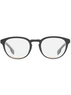 Burberry очки в круглой оправе с полоской Icon Stripe