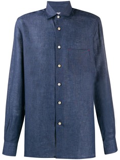 Kiton однотонная рубашка с длинными рукавами