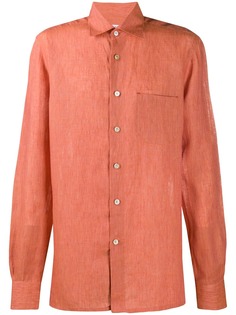 Kiton однотонная рубашка свободного кроя