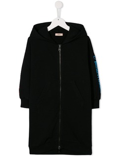 Nº21 Kids платье свободного кроя с капюшоном