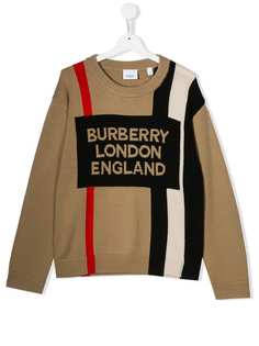 Burberry Kids трикотажный джемпер с логотипом