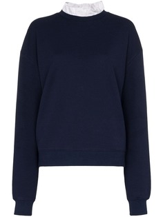 Ninety Percent ruffled neck sweatshirt