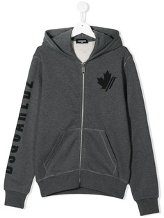 Dsquared2 Kids TEEN leaf print hoodie