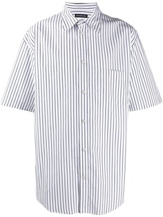 Balenciaga рубашка в полоску с короткими рукавами