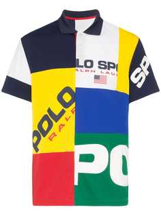 Polo Ralph Lauren рубашка-регби в стиле колор-блок с логотипом