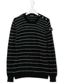 Balmain Kids свитер с контрастными полосками