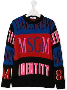 Msgm Kids вязаный свитер