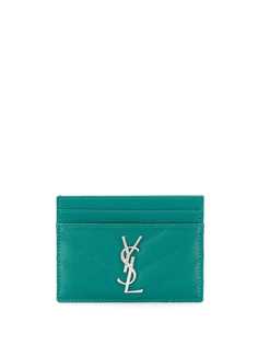 Saint Laurent картхолдер с декором Monogram