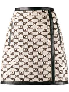 Alberta Ferretti юбка мини А-силуэта с логотипом