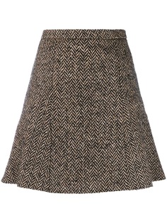 Red Valentino расклешенная твидовая юбка