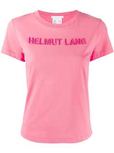 Helmut Lang футболка с вышитым логотипом