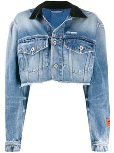 Heron Preston джинсовая куртка с эффектом потертости