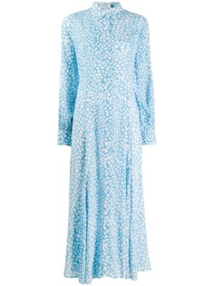 Rixo leopard print shirt dress