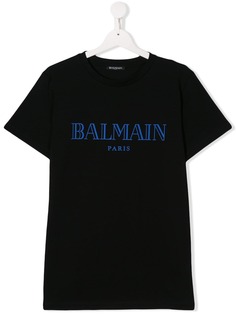 Balmain Kids футболка с логотипом