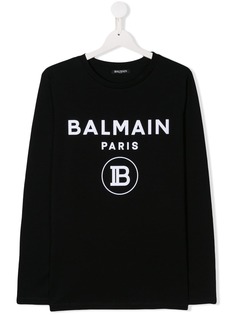 Balmain Kids футболка с логотипом