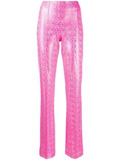 Saks Potts metallic print creased trousers