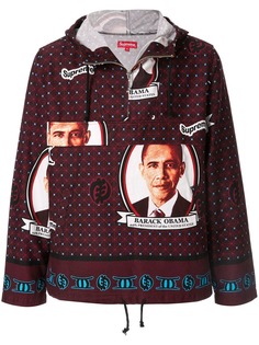 Supreme куртка с капюшоном и принтом Obama