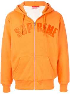 Supreme худи на молнии с логотипом