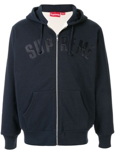 Supreme худи на молнии с логотипом