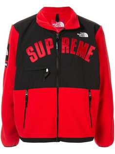 Supreme флисовая куртка TNF с логотипом