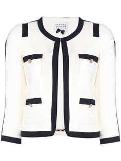 Edward Achour Paris твидовый пиджак с контрастной отделкой