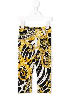 Versace Kids брюки с принтом Baroque