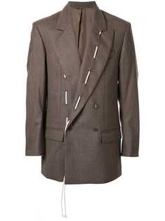 Hed Mayner пиджак с контрастной строчкой на лацкане