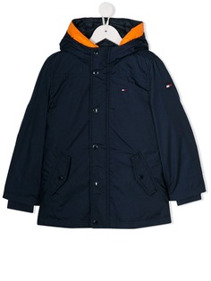 Tommy Hilfiger Junior пальто с контрастным капюшоном