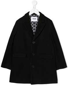 Msgm Kids однобортное пальто