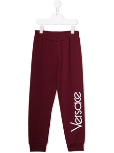 Versace Kids спортивные брюки с логотипом