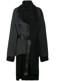 Yohji Yamamoto многослойное пальто с поясом