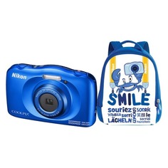Цифровой фотоаппарат NIKON CoolPix W150, синий, рюкзак