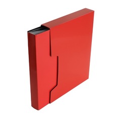 Папка с 100 прозр.вклад. Бюрократ DeLuxe DLVBOX100RED A4 пластик 0.7мм красный в коробе 14 шт./кор.