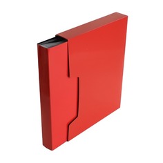Папка с 80 прозр.вклад. Бюрократ DeLuxe DLVBOX80RED A4 пластик 0.7мм красный в коробе 14 шт./кор.